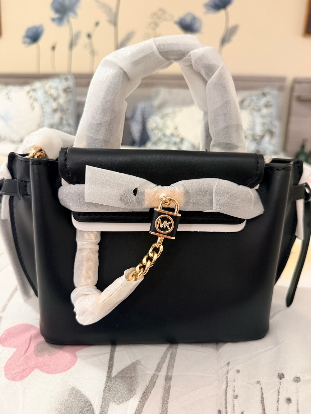 Michael Kors Black Leather Satchel